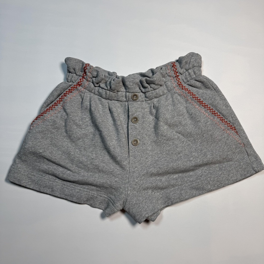 Something Navy Paperbag Lounge Shorts Womens M Gray French Terry Relaxed
